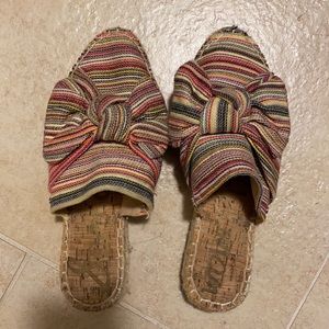Bow tie rainbow canvas mules by Sam Edelman